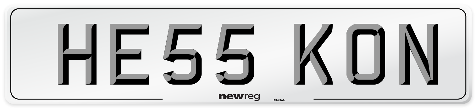 HE55 KON Number Plate from New Reg